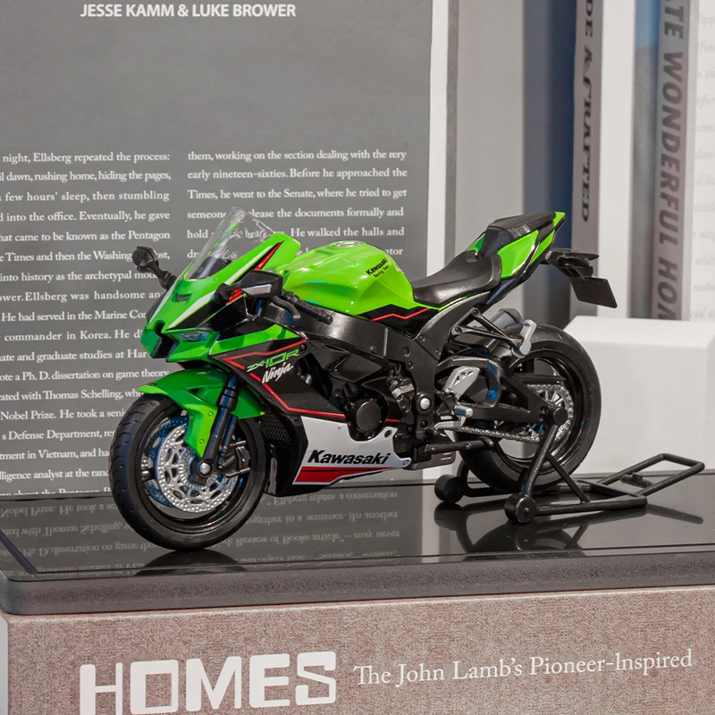 WELLY 1/12 Kawasaki Ninja ZX10R Motorcycle Model Toy Vehicle