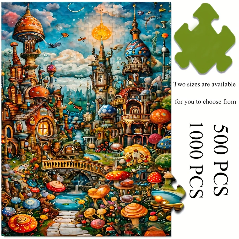 Puzzle dla dorosłych 500/1000 elementów |   Wysokiej jakości, zabawna gra rodzinna, która redukuje stres, idealna na urodziny, Boże Narodzenie, Halloween i jako prezent.