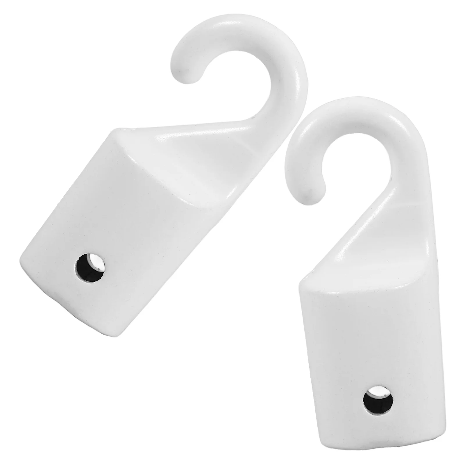 2 قطعة البلاستيك الأبيض أعمى عصا هوك استبدال تلميح قبعات لقضبان الستائر تركيب سريع الستائر اكسسوارات الستار عصا السنانير #6