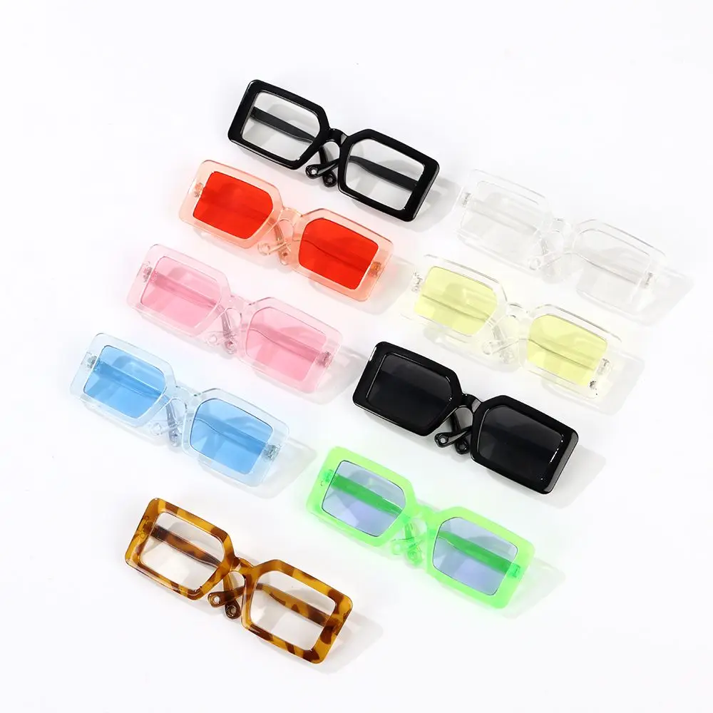 9cm Miniature Doll Sunglasses Pet Square Frame Glasses For Blythe Doll Accessories Plush Doll Glasses Accessory New