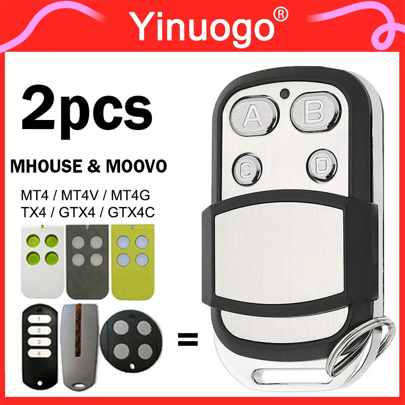 For MHOUSE MOOVO Remote Control Work With MHOUSE TX4 GTX4 GTX4C TX3 MOOVO MT4 MT4G MT4V Garage Door Opener / Gate Remote Control