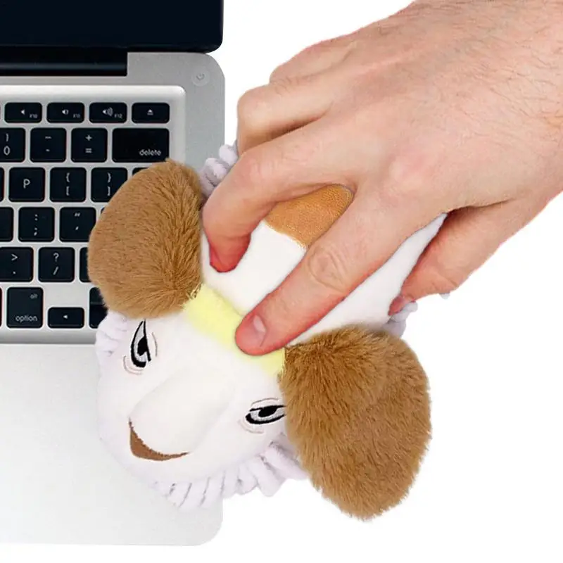 Creative Soft Plush Dog Dusting Brush Table Toy Duster For Cleaning Home Office Desks And Furniture Cute Desk Accessories