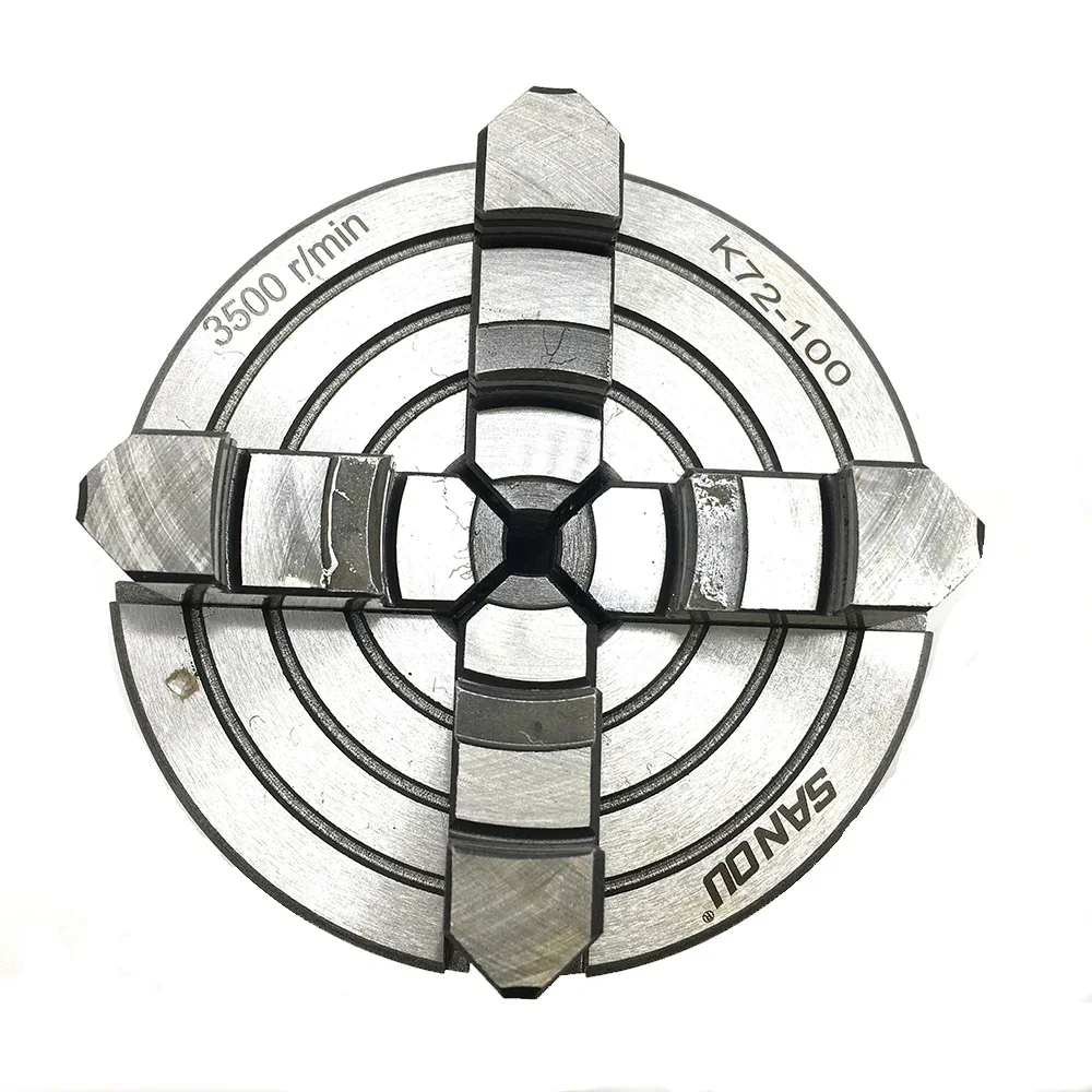 Portabrocas de torno de 100mm, 4 mandíbulas, 4 ", mandíbula independiente y Reversible SANOU K72-100 para perforación CNC, fresado, carpintería