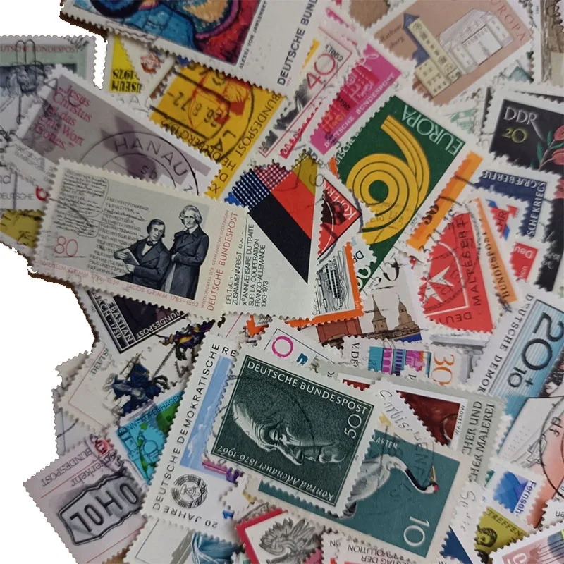 Germany Stamps Random 100 Pieces / Lot All Different Commen Postage Post Stamps With Post Mark For Collections