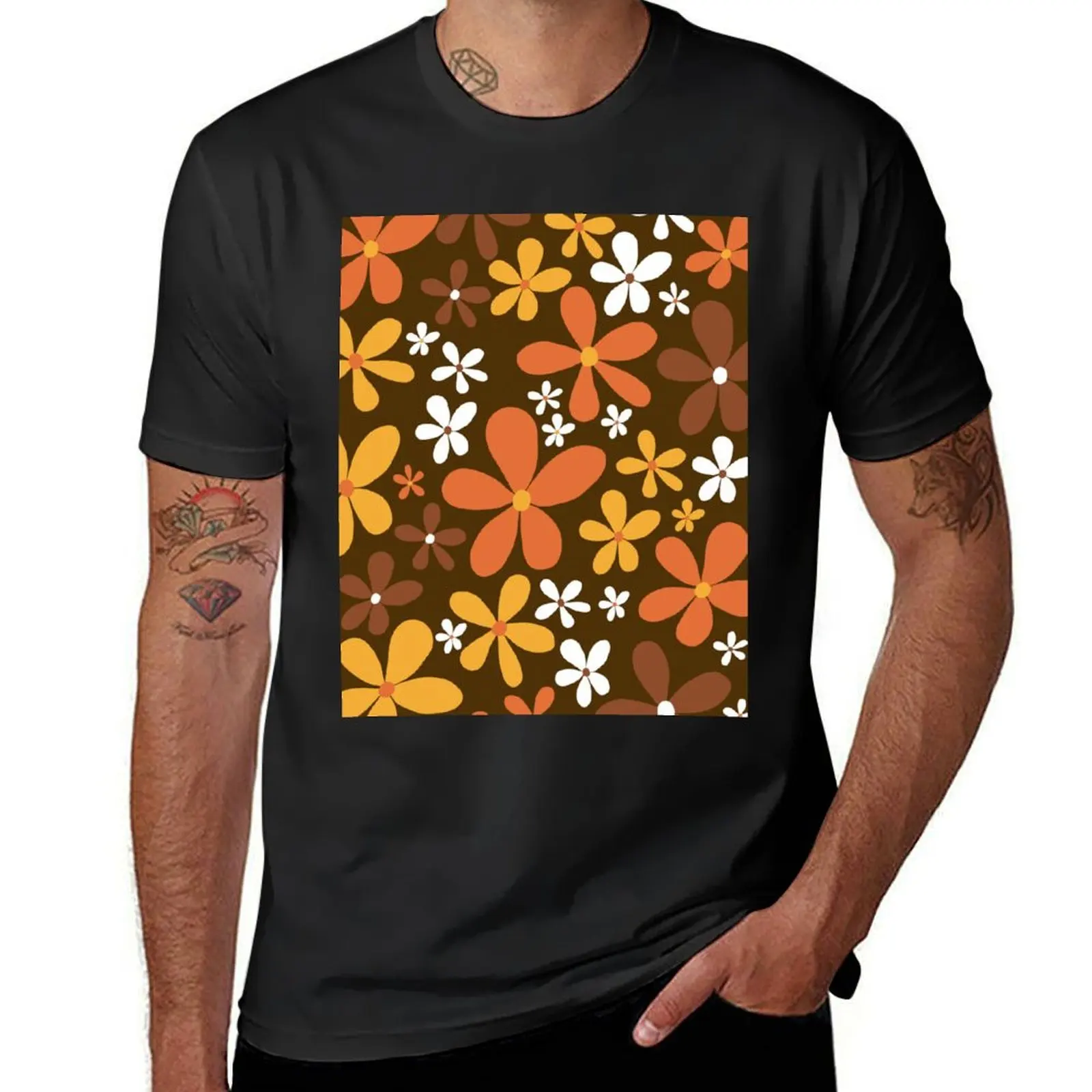 Retro Spring Daisies #2 #decor #art T-Shirt cute tops quick-drying boys animal print plus size tops mens graphic t-shirts funny