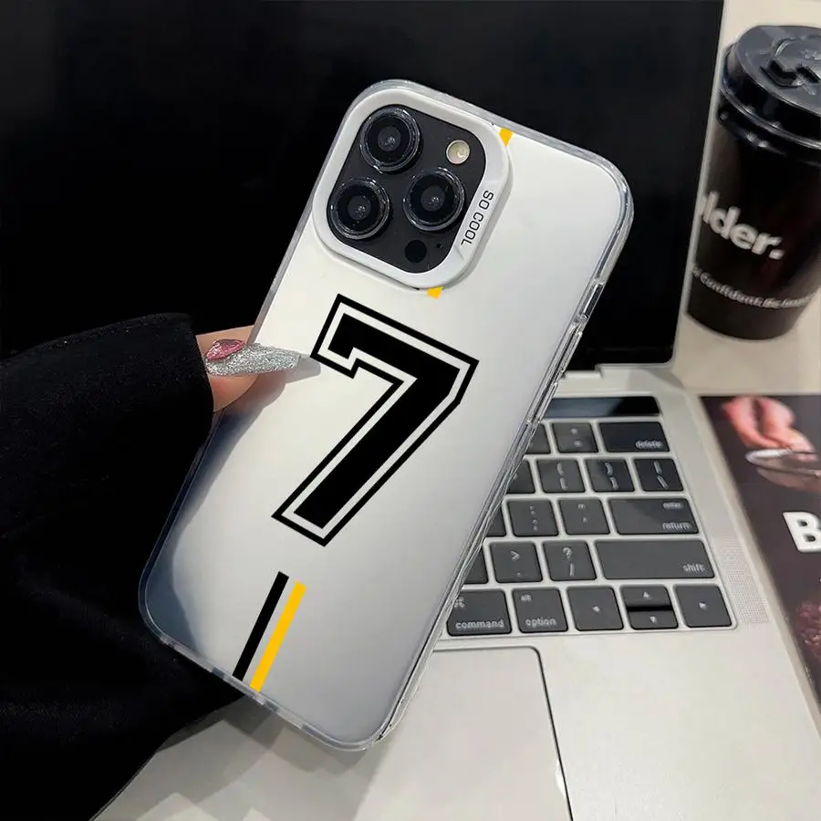 Soft Cover Case for iPhone 17 Air 16e 14 15 16 Plus 11 12 13 Pro Max Football No. 7