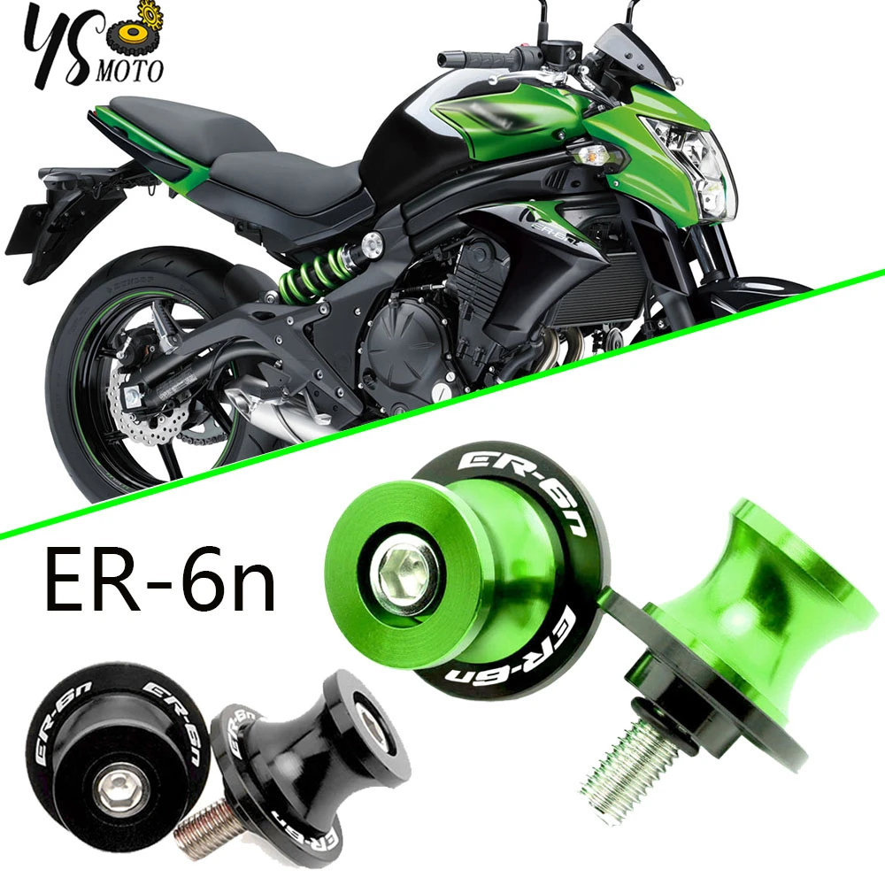 2023 New Motorcycle CNC Accessories Stand Screw 10mm Swingarm Spools Slider For Kawasaki ER6N ER-6N 2006 - 2013 2014 2015 2016