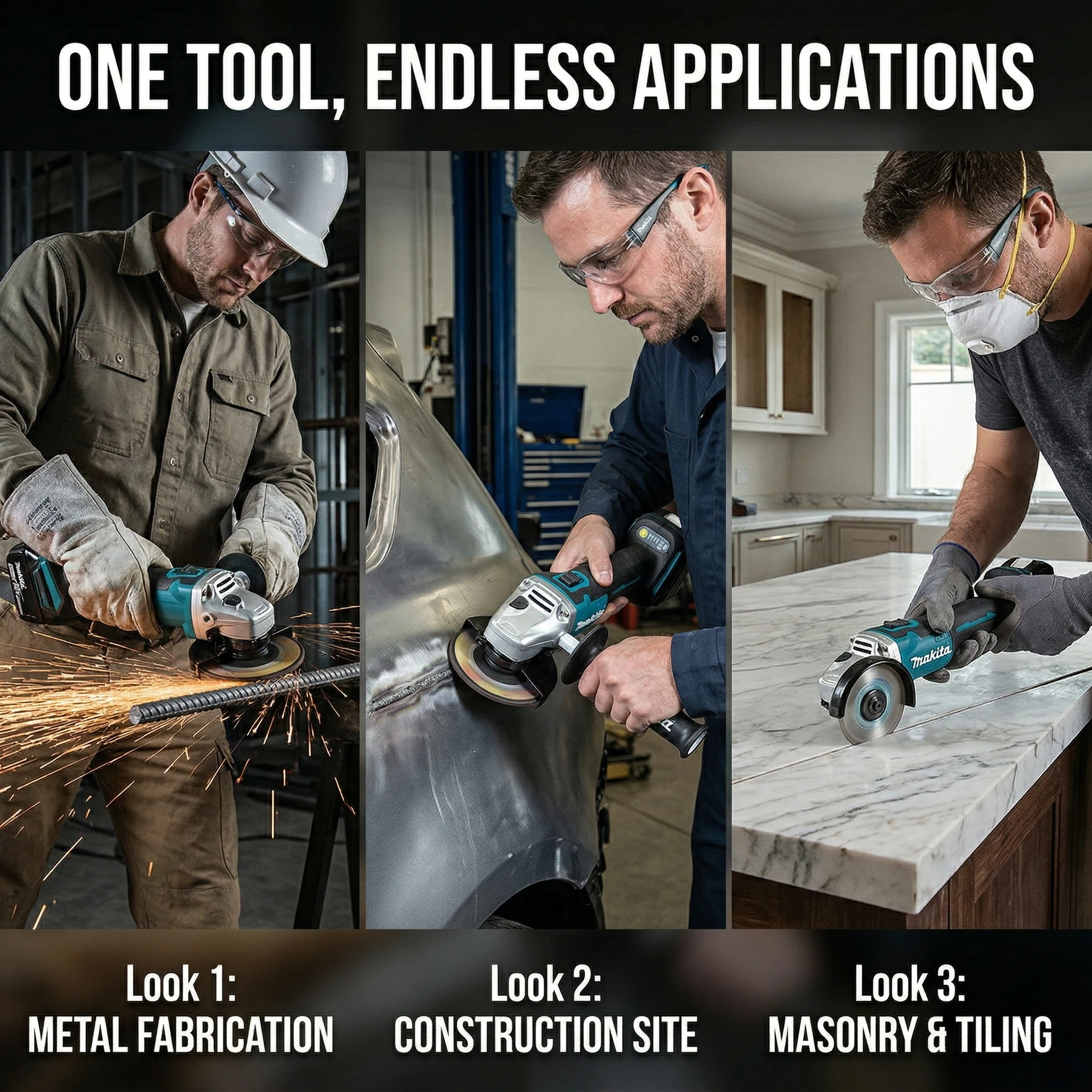 MAKITA DGA404 18V Brushless Cordless Angle Grinder 8500RPM 125mm Wheel for Metal Cutting Grinding Polishing Tool Only