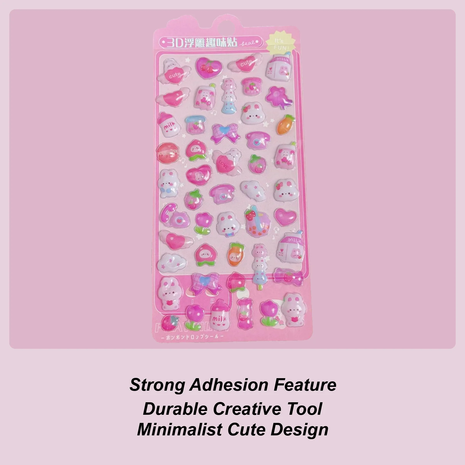 Bubble Stickers 3D Funny Cute Decals Kids Animal Adhesive Journal Stickers For Children Party Classroom Journaling Scrapbooking