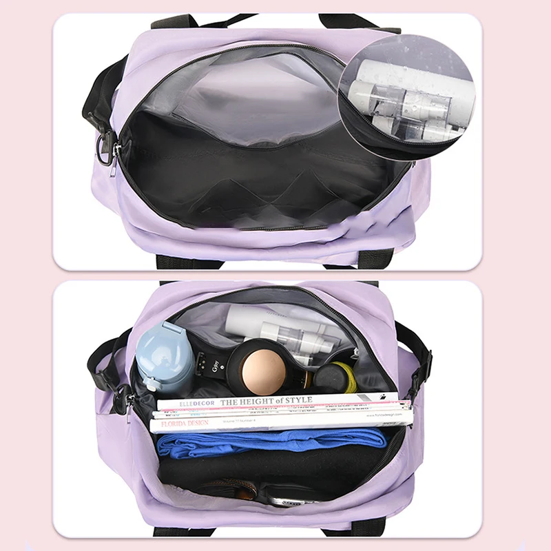 Borsa da viaggio di grande capacità borsa da Yoga sportiva borsa da Fitness a tracolla portatile impermeabile leggera moda donna