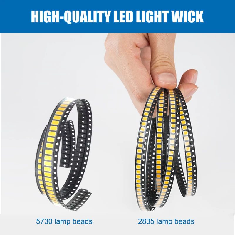 3/5/10 قطعة لوحة إضاءة LED مستديرة تيار مستمر 5 فولت 3 واط الجهد المنخفض 5730 2835 SMD المصابيح 3000 كيلو دافئ أو أبيض 6000 كيلو عكس الضوء لمبة مصباح لوحة