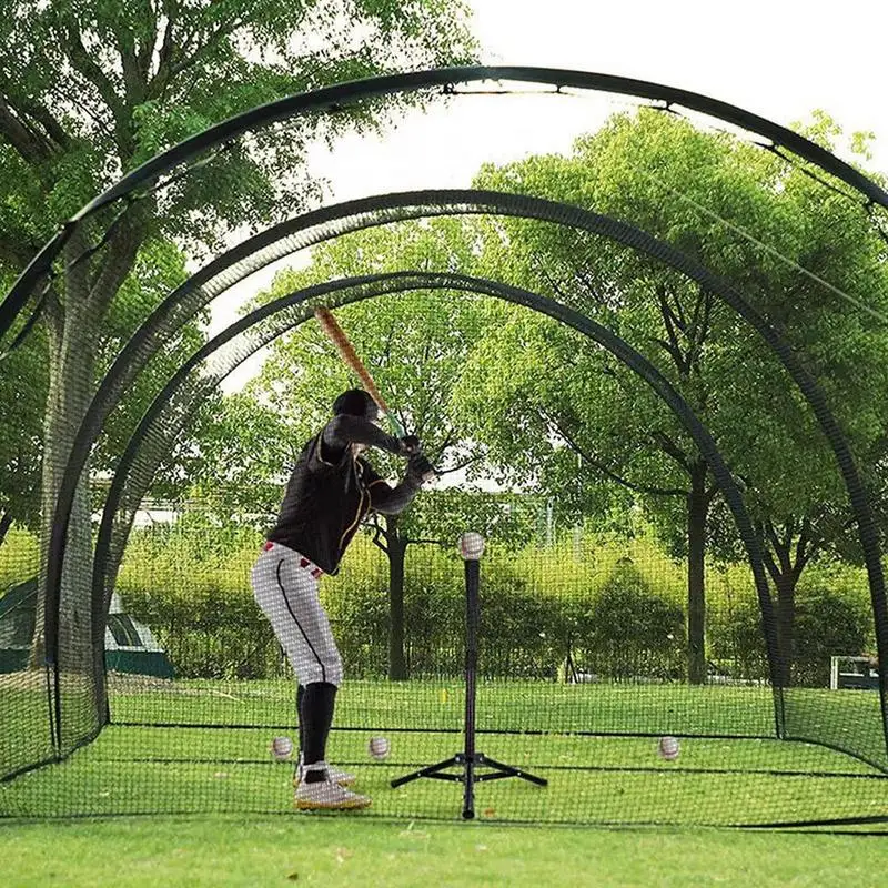 

Baseball Batting Cage Softball Baseball Nets Pitching Cage Net Outdoor Portable Baseball Training Equipment Netting Batting Cage