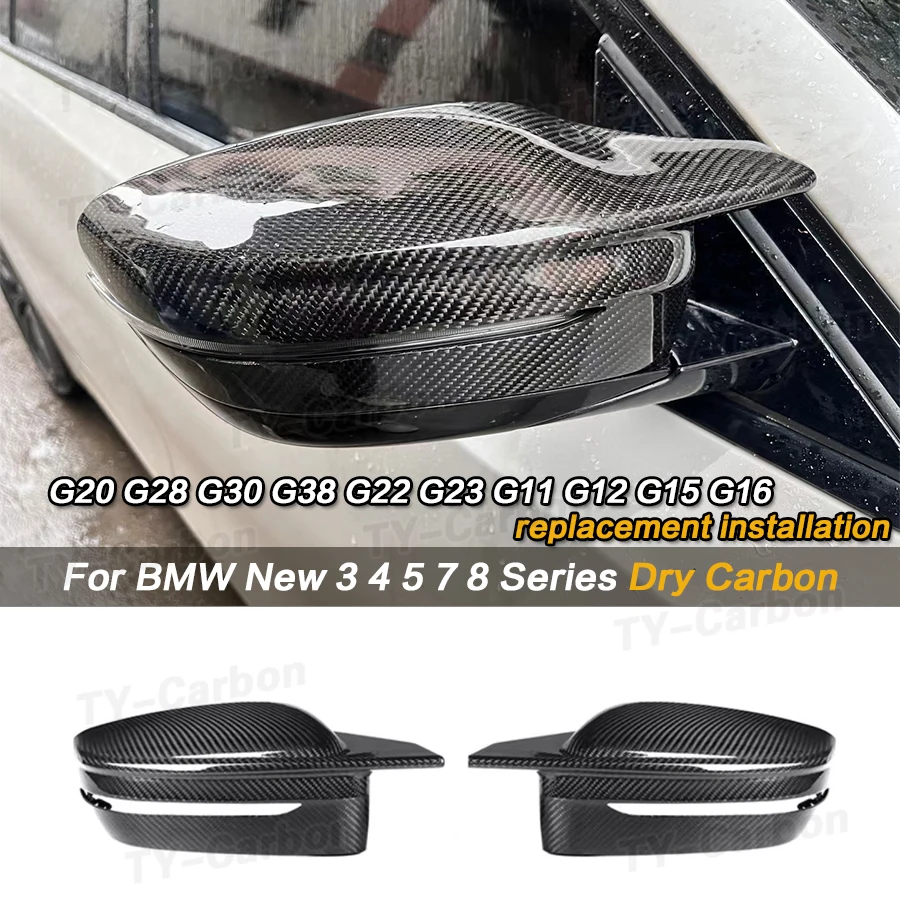 Dry Carbon Fiber Replace car view mirror cover For BMW 3 4 5 7 8 Series G42 G20 G28 G30 G38 G22 G23 G11 G12 G15 G16 M3 M4 Style