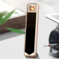 Usb Rechargeable Series Flameless Touch Electronic Lighter, Windproof Creative Mini Electric Cigarette Lighter, Outdoor Portable