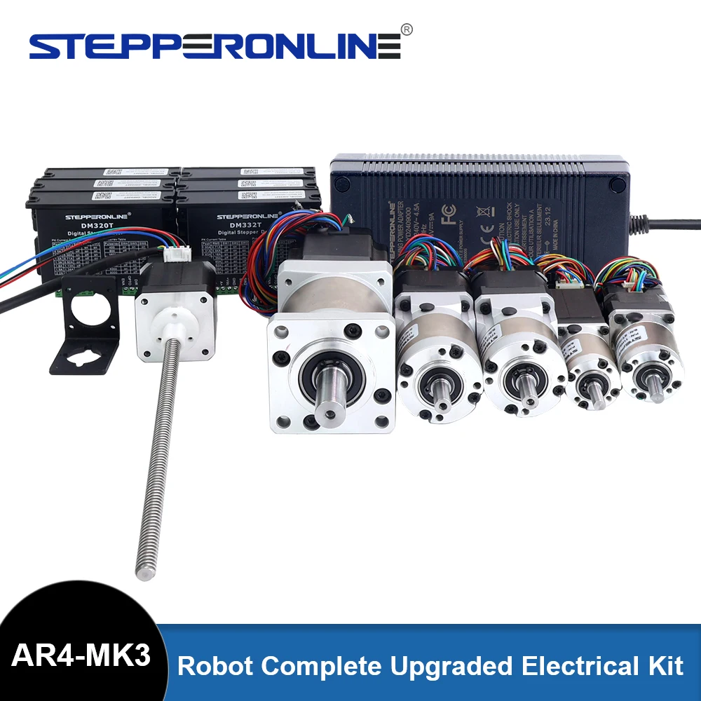 Robô Completo Pacote Elétrico Motor de Passo Motorista e Fonte de Alimentação Atualizado Ar4-mk3 Versão de Alta Precisão Ar4-mk2