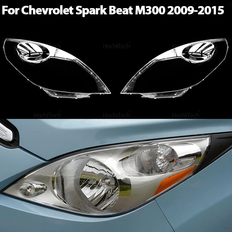 

High-Temp Resistant Lampshade Cover for Chevrolet Spark Beat M300 2009-2015 Headlight Protector Clear PC Lens Cover