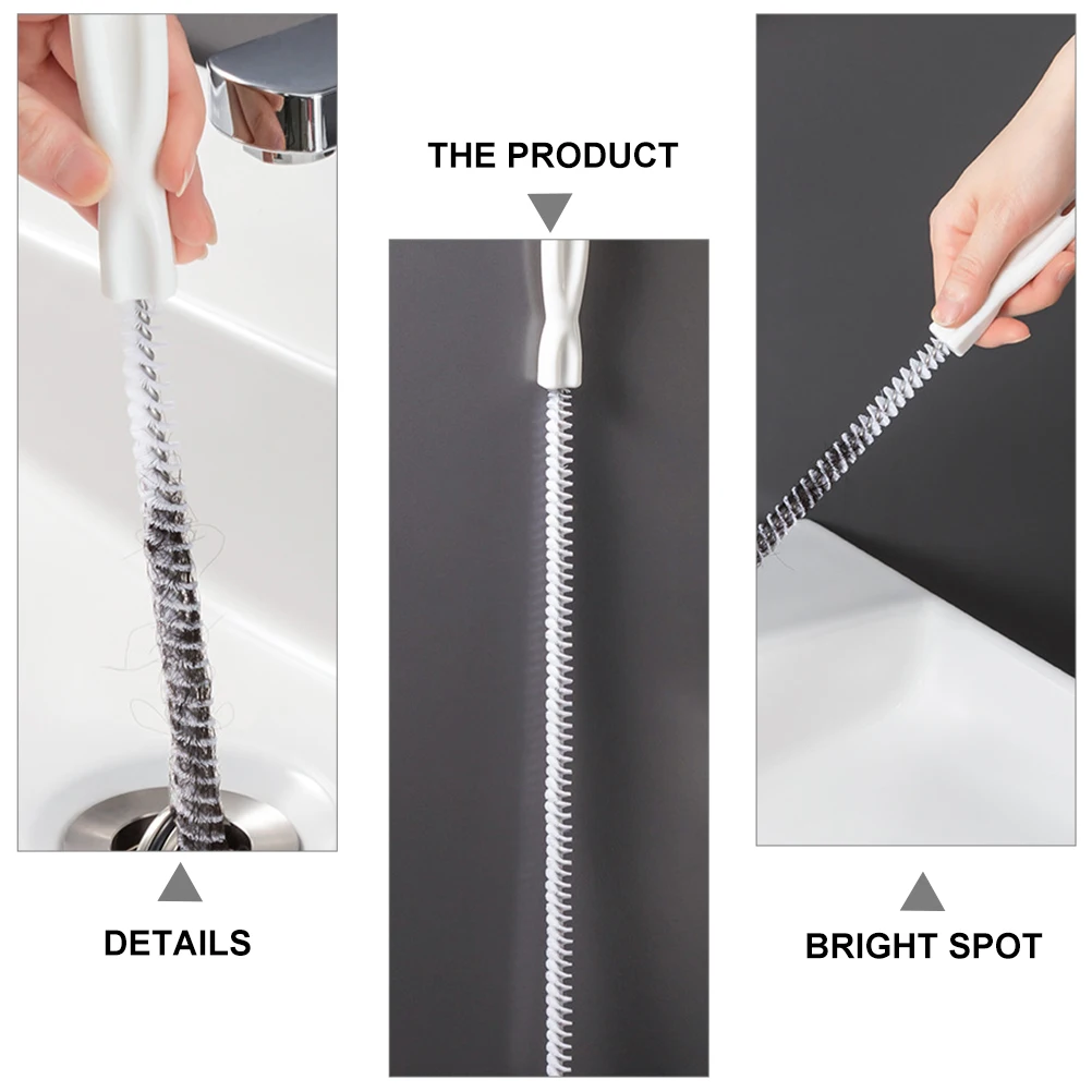 

2pcs Flexible Pipe Unblocker Tool For Sink Bathroom Drain Clogging Removal Hair Catcher Plastic Drain Cleaner Sticks Dredging