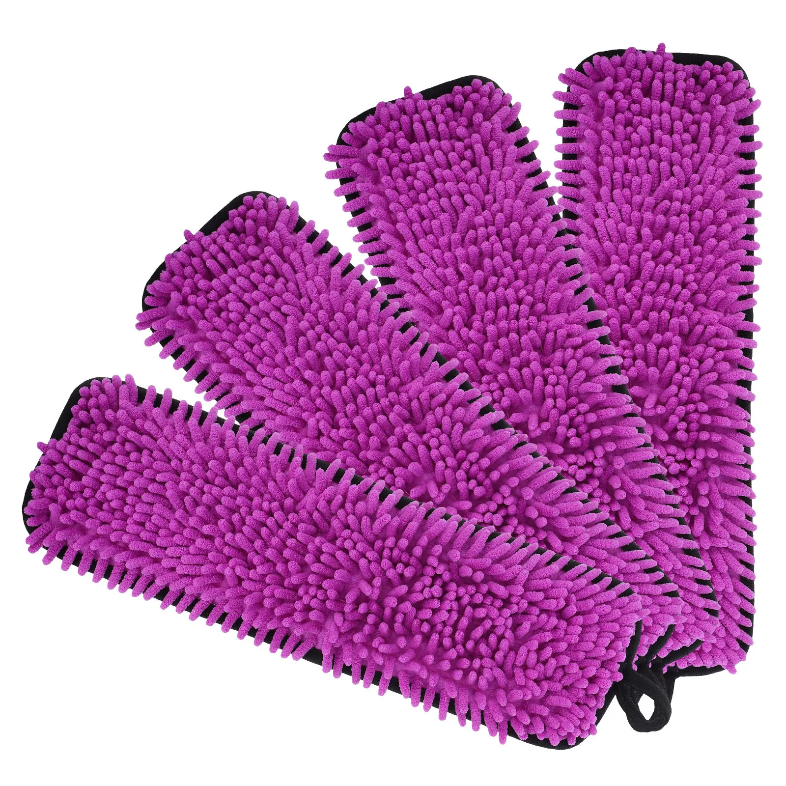 

4Pcs Chenille Replacement Mop Pads Reusable Microfiber Cleaning Heads Soft Absorbent Washable Floor Mop Refills Dry Wet Use