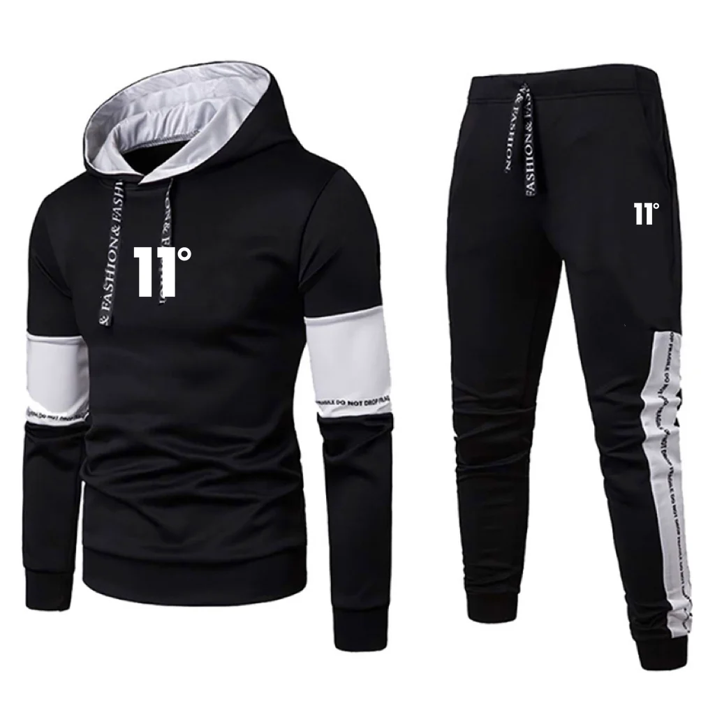 2024 Spring/Summer Men\'s Luxury Printed Sports and Leisure Outdoor Sweatshirt+Sweatpants 2-piece Men\'s Fashion Sports Set