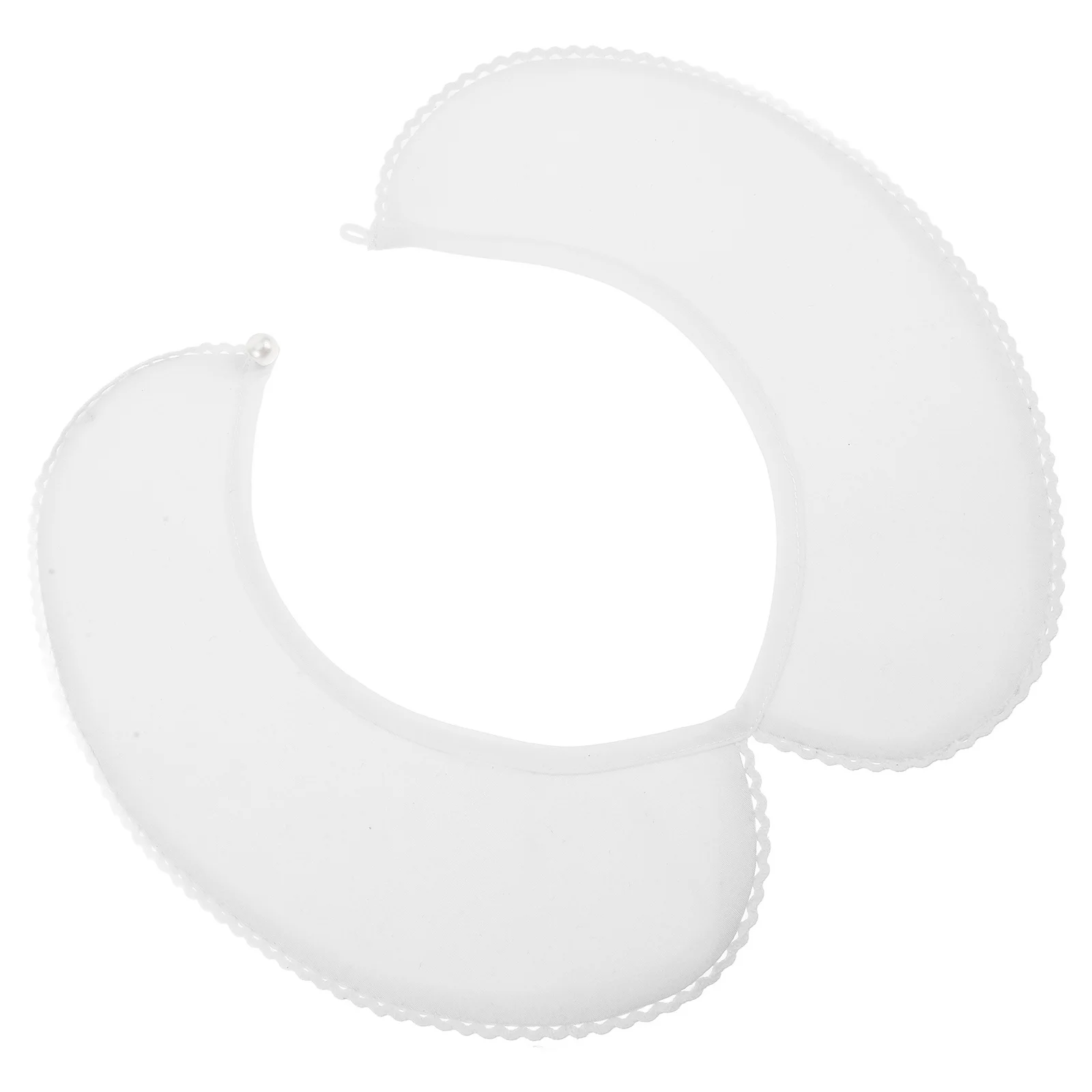 

White Cotton False Collar for Women 1 Piece Detachable Lace Dickey Blouse Stand Up Collar Autumn Winter Stylish Office Wear