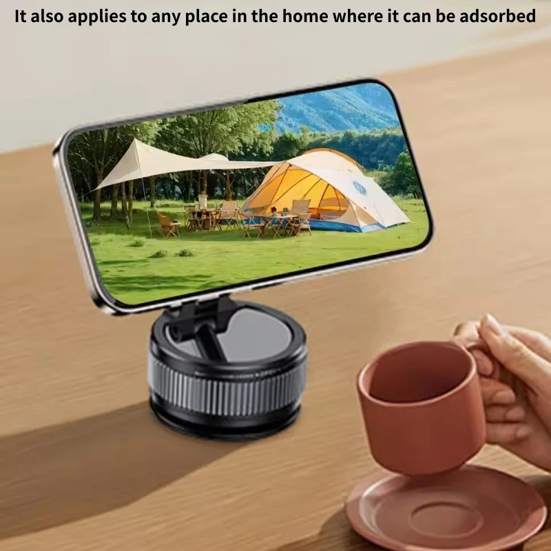 Vehicle Magnetic Holder Car Mount Vacuum Foldable For Tesla Model 3 Y X Vacuum Suction Cup Car Magnetic Mount Rotating Feature view 5