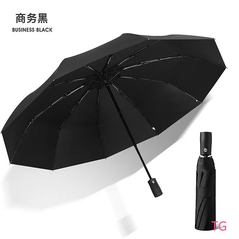 Picture 7: Mini Auto Reverse Umbrella Car Anti-Rebound Business Foldable Black Coating Rain & Sun