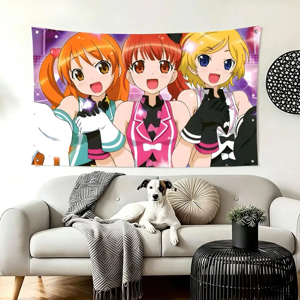 Japanese Anime Pretty Rhythm Aurora Dream Flags  For Living Room Home Dorm Decor Wall Outdoor Camping Party Banner Gifts