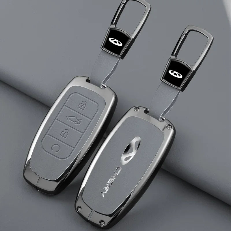 Zinc Alloy Leather Car Key Case Cover Protective Shell For Chery Jaecoo J7 J8 7 Tiggo 8plus 8 5 Plus 7pro Max Omoda 5 C5 Arrizo
