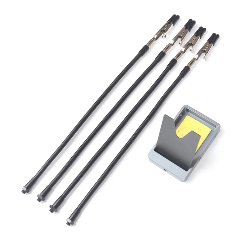 

SEWS-Universal Third Helping Hands Soldering Aid Tool PCB Board Holder With 4Pcs Metal Flexible Arms For TS101 TS80P SH72