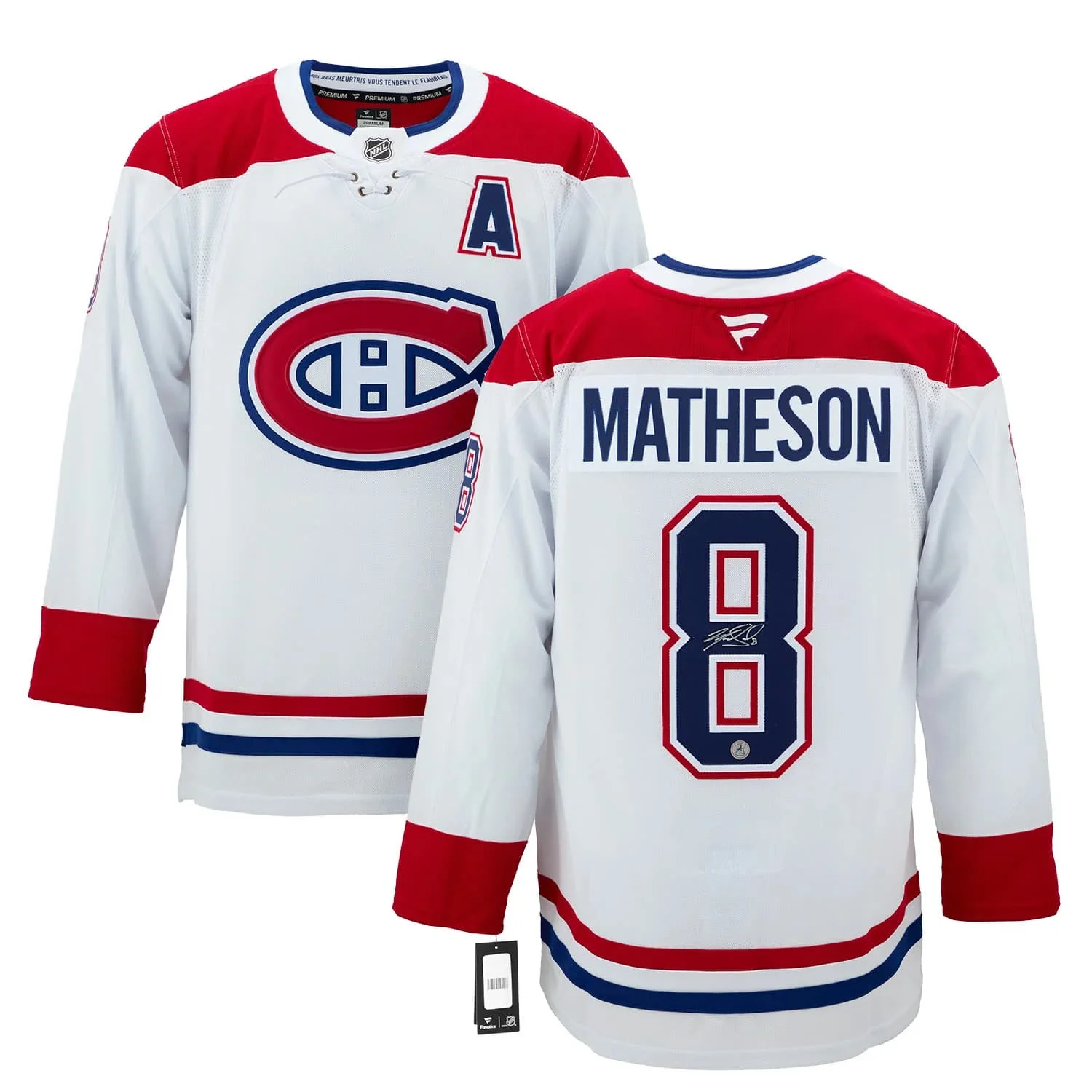 Montreal Canadiens Fowler Signed Ice Hockey Jersey Breathable Quick Dry Performance Fabric with Autograph Family Kids Tees Tops