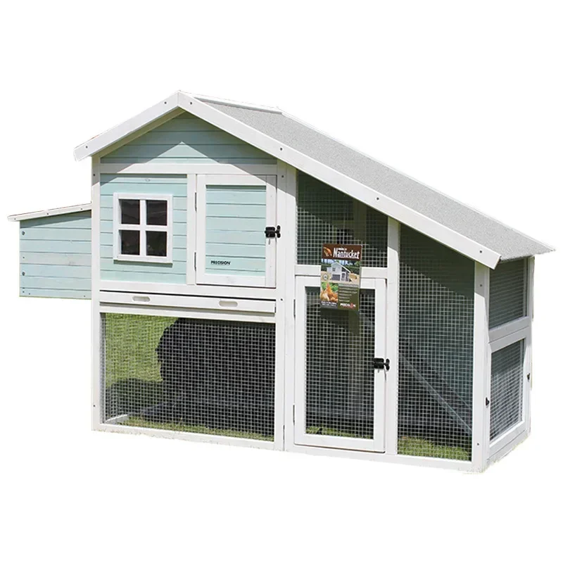 Multipurpose Chicken Coop Wooden Poultry Hen House Waterproof Small Animal Pet Cage with Outdoor Run and Ramp Rabbit Hutch House