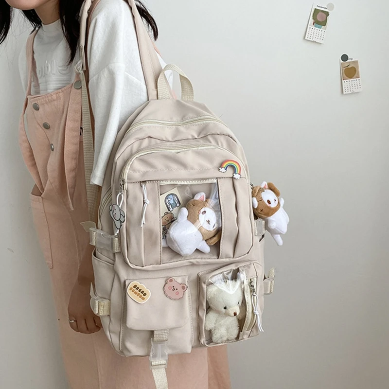 New School Backpack Cute Laptop Backpacks Student Bookbag Nylon Casual Travel Bags for Teen Girls Women Ladies