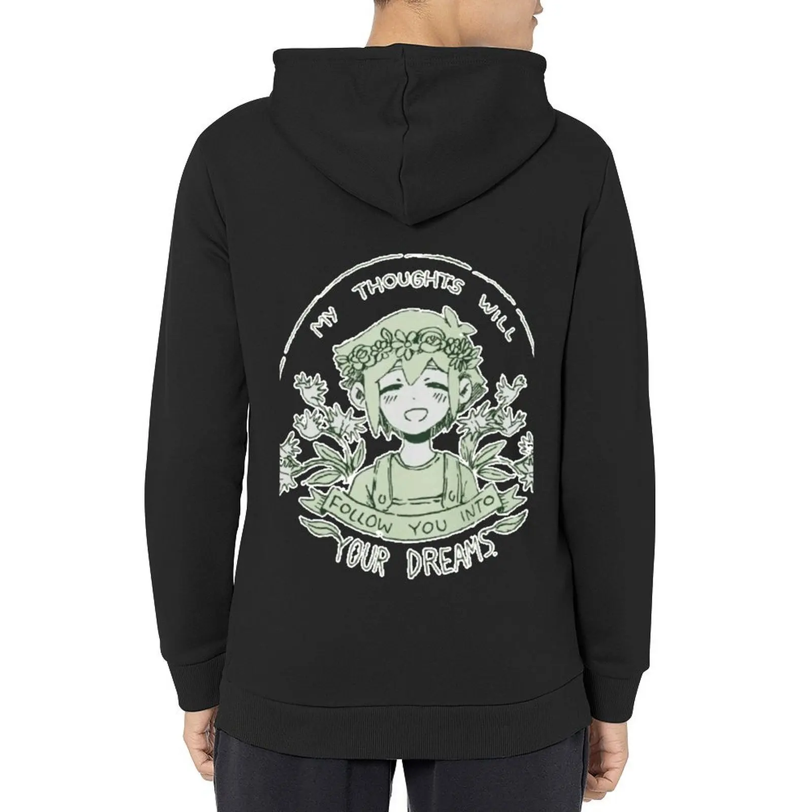 

omori my thoughts will follow you into your dreams basil T-Shirt Hoodie blouse men's clothes oversized hoodie