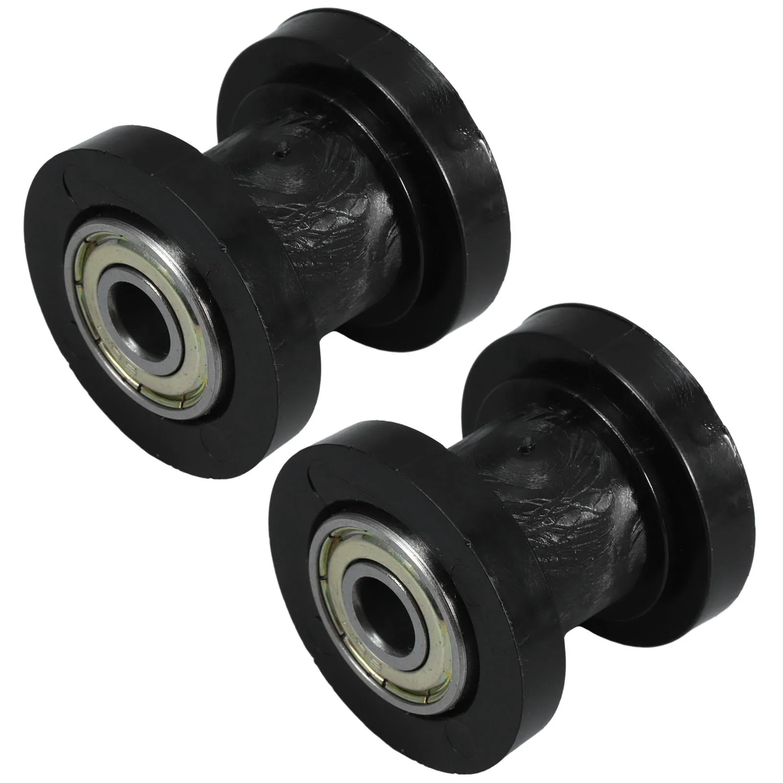 

2Pcs Motorcycle Chain Roller Guide Roller Durable Plastic Bearing Steel Anti-Slip Chain Tensioner Stability Upgrade