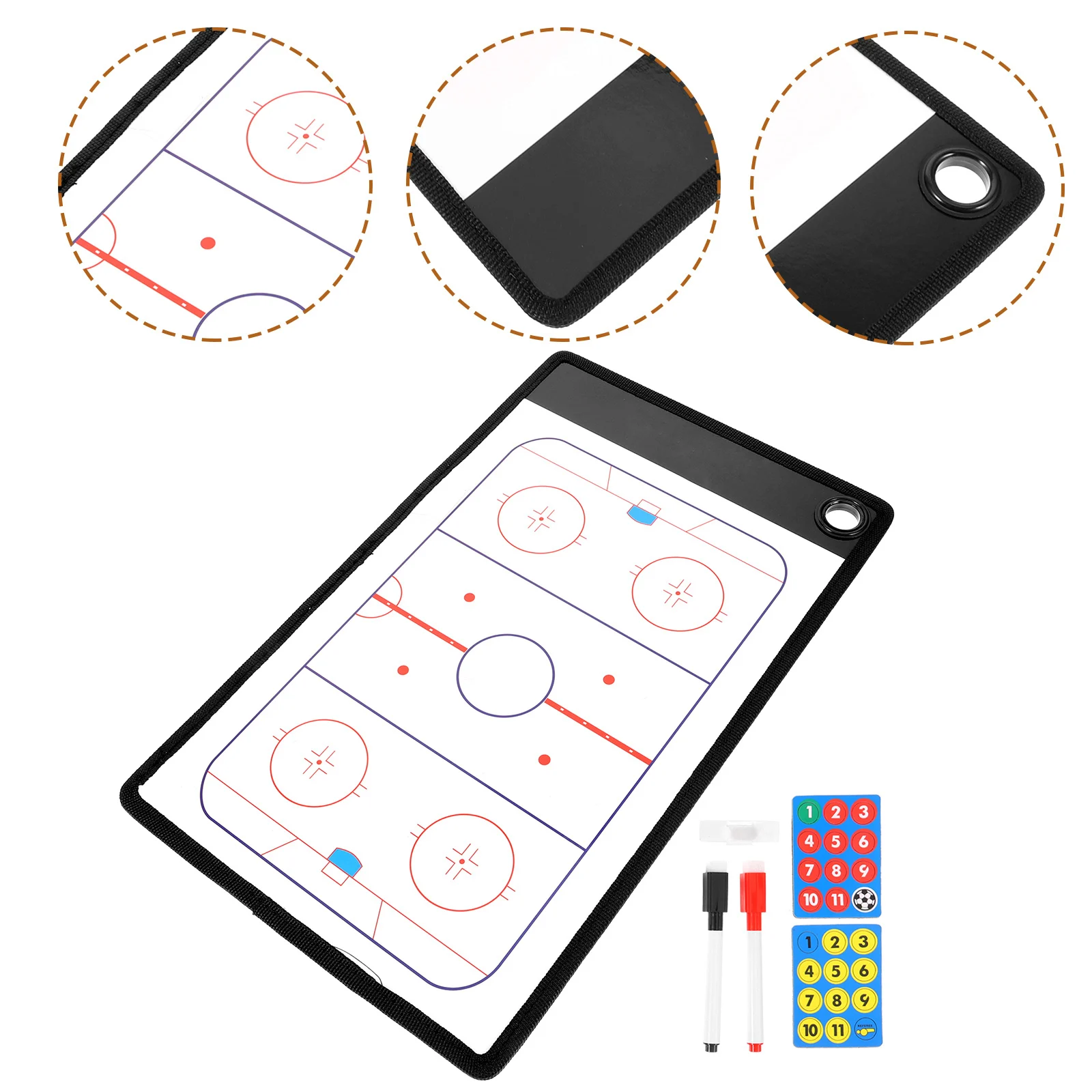 

Puck Reusable Ice Hockey Clipboard White Tactical Play Sports Memorabilia Reusable Ice Hockey Clipboard Team