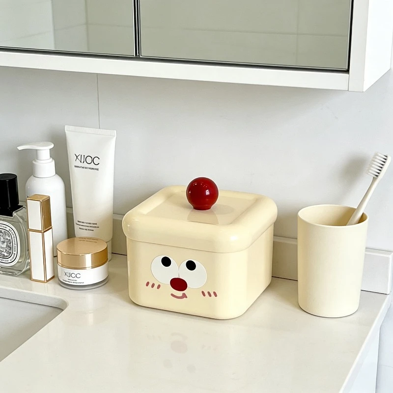 

Настольный органайзер для хранения с крышкой, пылезащитный, для косметики, для спальни, ванной комнаты, многофункциональный, для домашнего декора
