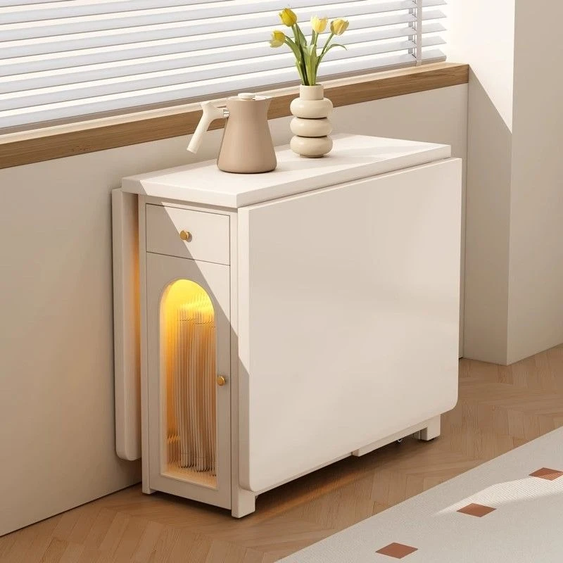 

Household mobile rectangle, small apartment rock slab, dining table