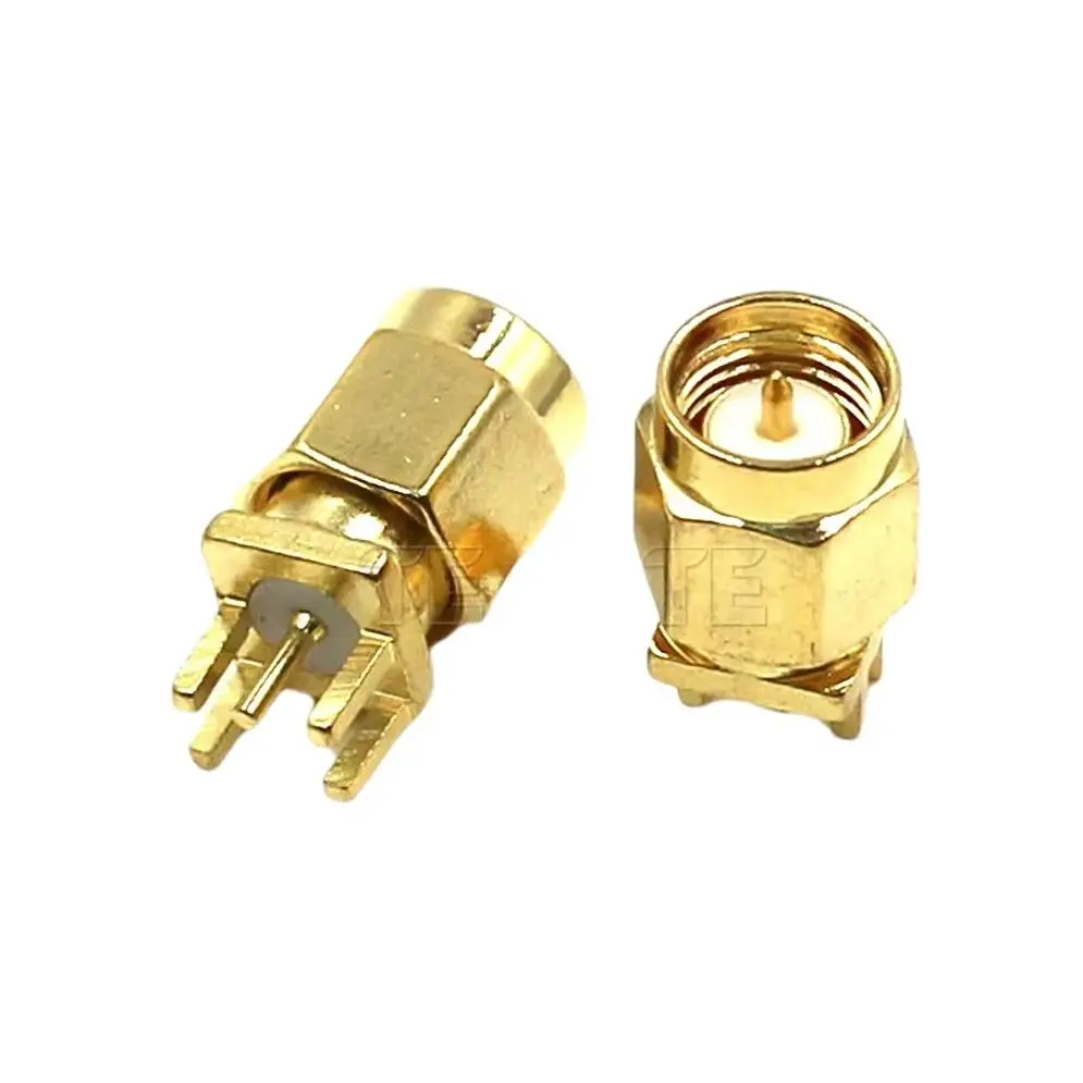 1pcs SMA End Launch Plug Male PCB Mount rf coaxial connector 1.6MM  50 Ohm RF RP-SMA