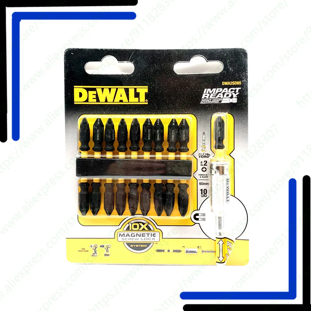 

DEWALT DWA2SD65 Ударные магнитные отвертки, 10 шт., аксессуары для электроинструментов