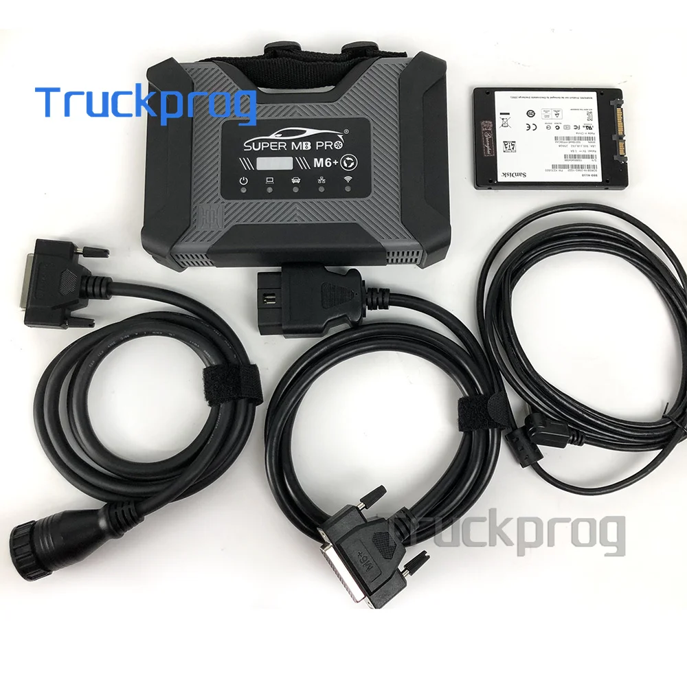 Super MB PRO M6 multiplexer for benz truck car Diagnostic Tool wifi doip with SSD