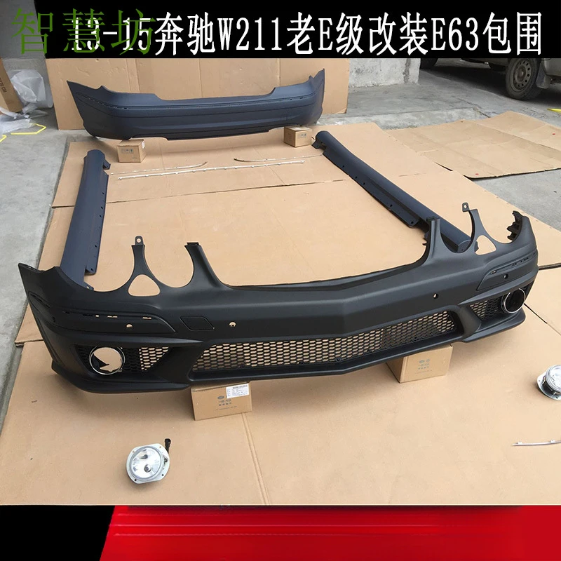Geeignet für Mercedes-Benz alte E-Klasse W211, modifiziert zum E63 AMG Bodykit, Frontstoßstange, Heckstoßstange, Seitenschweller