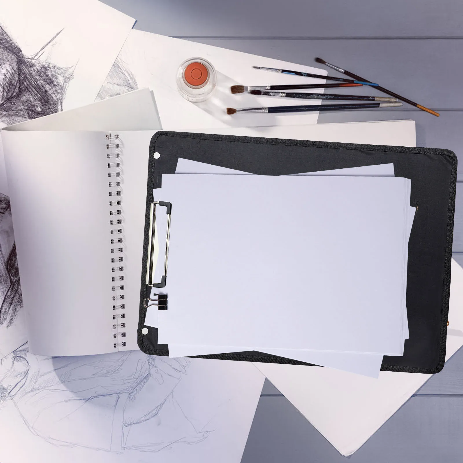 لوحة رسم للرسم مقاس 12 × 9 بوصة حافظة محمولة مقاومة للماء للاستخدام في مجال الفصل الدراسي لوحة رسم فنية بقبضة مريحة