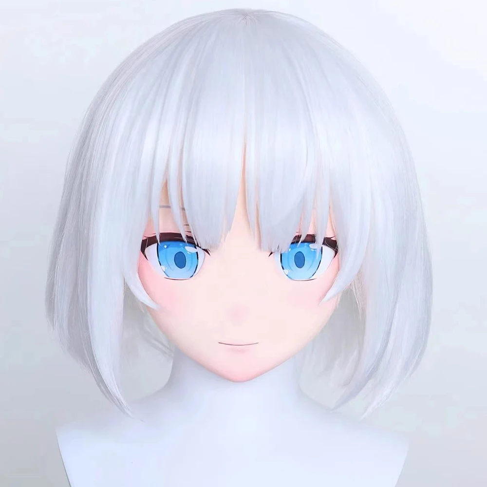 Hecho a mano personalizar diadema completa cerradura muñeca personaje de dibujos animados Kig Cosplay máscara de Kigurumi resina Anime japonés máscaras de Kigurumi