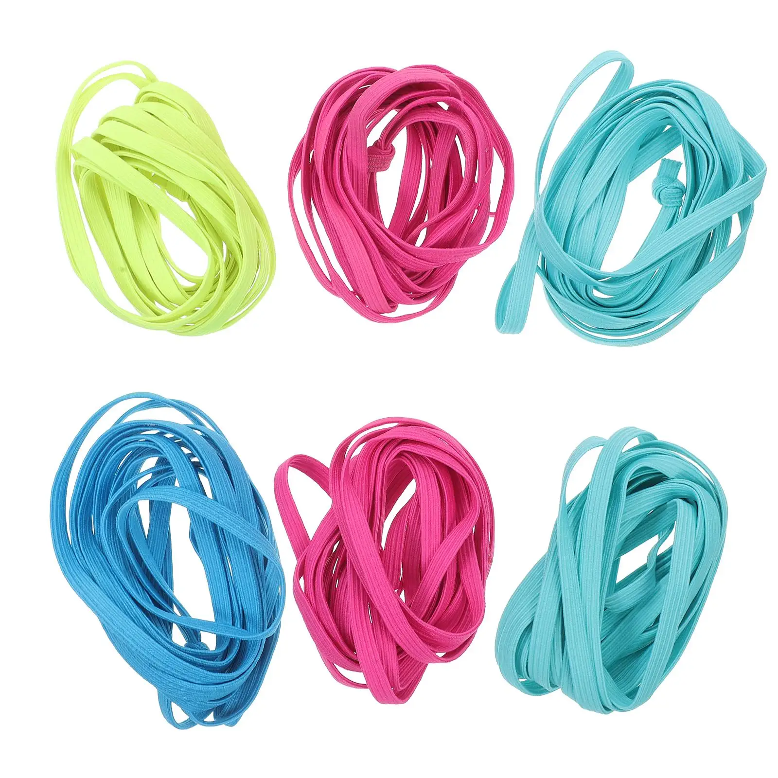 

6 Pcs Jump Ropes for Fitness Elastic Kid Jumping Kids Skipping Rubber Band Child