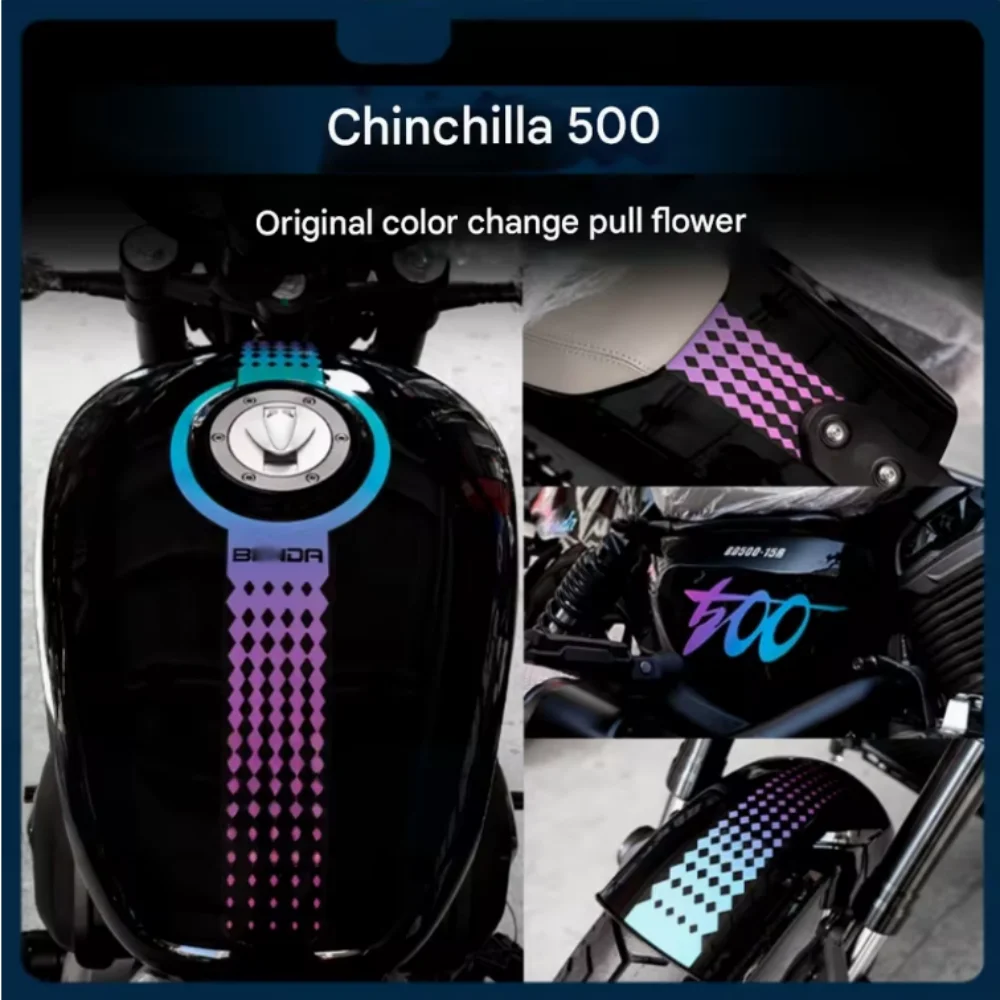 Suitable for Benda Chinchilla 500 Body Modification Accessories Lace Print Waterproof Decorative Stickers Color Change Stickers