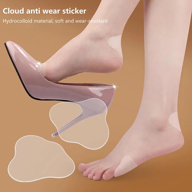 1 Pair/Board Invisible Transparent Anti-friction Heel Sticker Anti-Wear Heel Toe Protector Pads Blister Prevention Foot Care