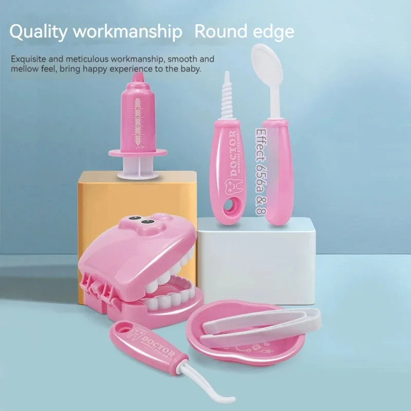 الأطفال ألعاب مونتيسوري التفاعل بين الوالدين والطفل لفتاة صبي طبيب الأسنان تحقق نموذج لشكل الأسنان الأطباء دور اللعب طفل طفل ألعاب تعلم