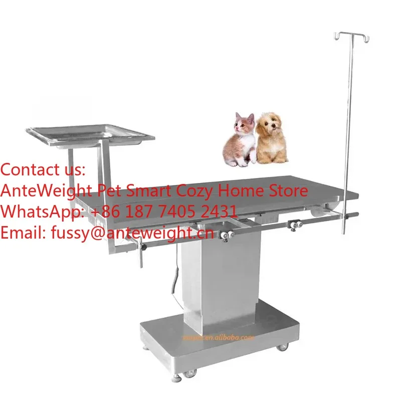 304 Stainless Steel V-Top Surgical Electric Veterinary Operation Table Pet Operating Table, Animal Surgery for Vet Supplies