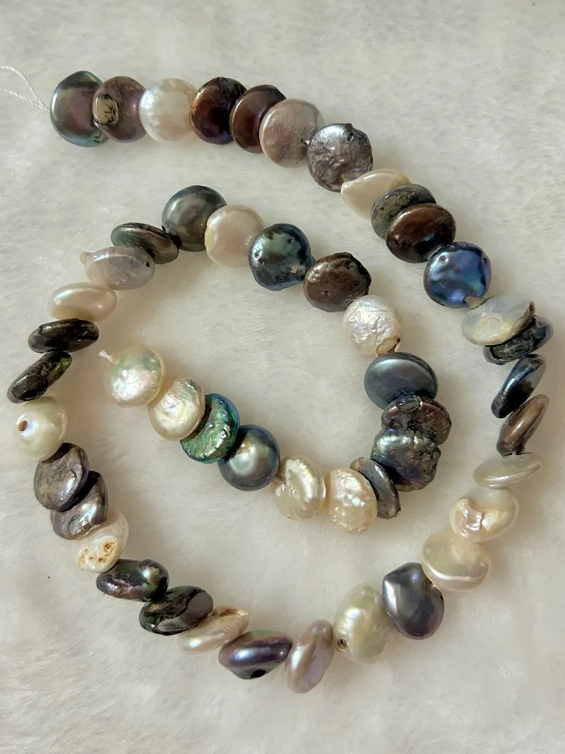 Direct Sales 6x14mm Mixed Color Coin Shaped Pearl Handmade Necklace Bracelet Jewelry Unfinished Material