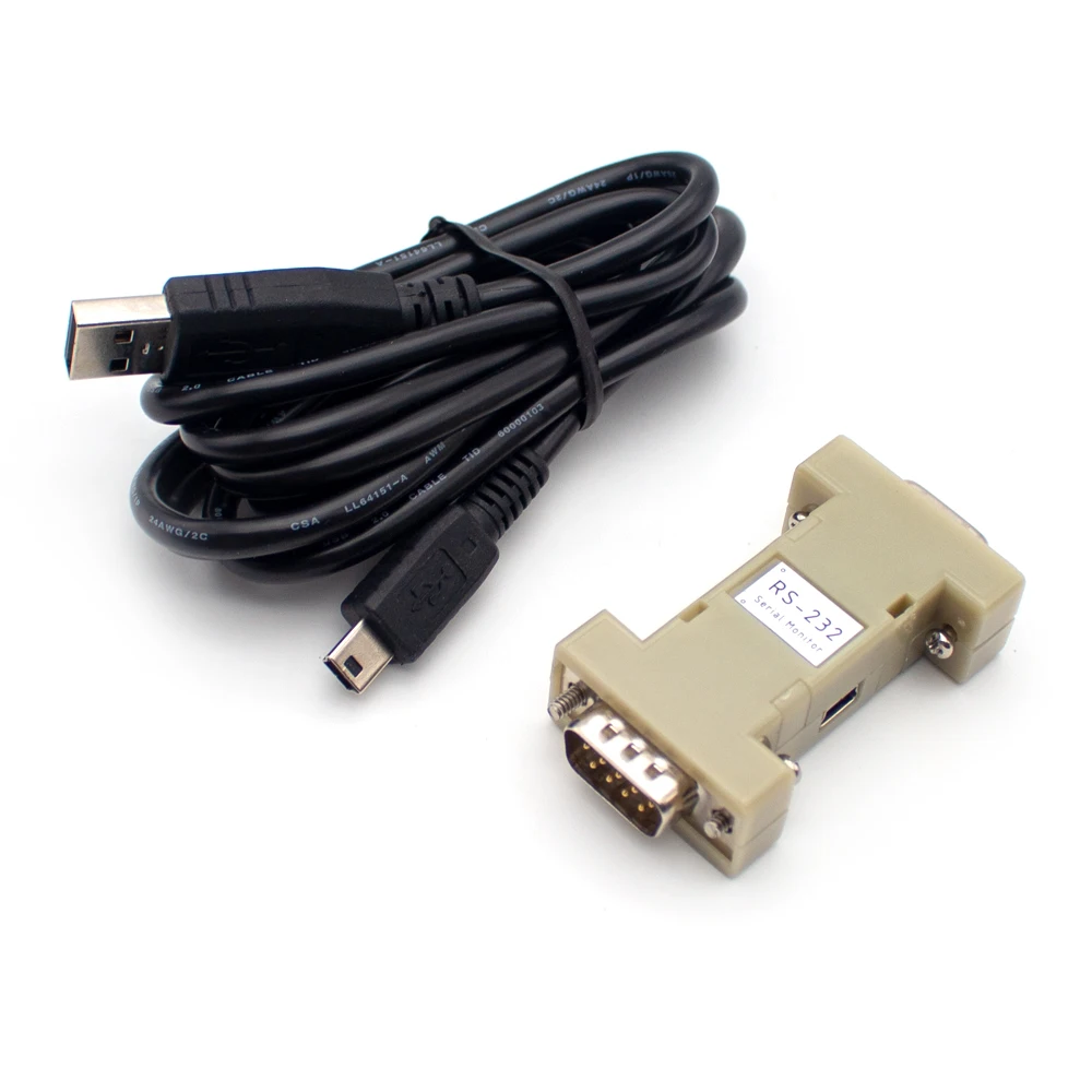 RS-232 Serial Port Listener Monitor Record Debug Serial Communication DB9 with 1.5M MINI USB Cable